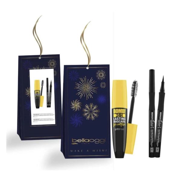 Coffret Bellaoggi Mascara Bomb H24 & Eyeliner Midnight Liner  Volume E Precisione Per Uno Sguardo Intenso