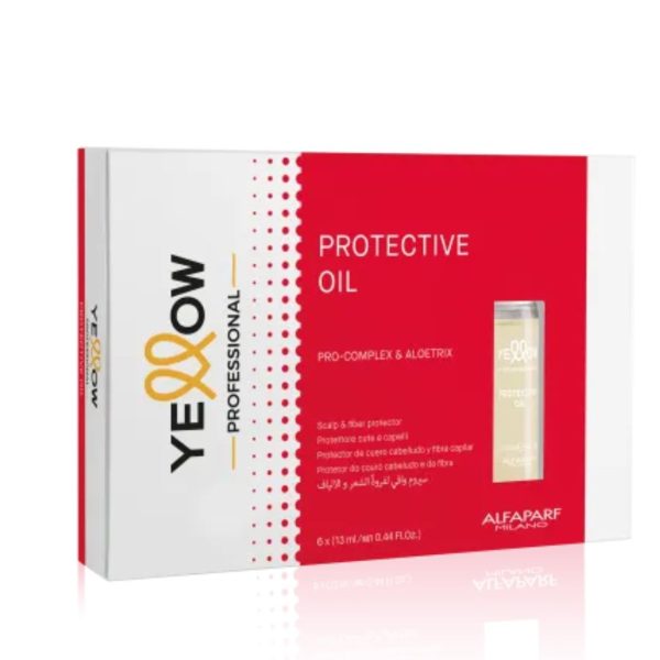 Yellow Alfaparf Protective Oil 6 X 13ml Olio Protettivo Per Capelli Da Trattamenti Termici E Colorazione
